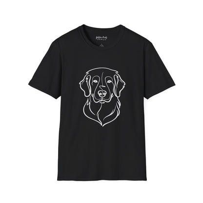 Golden Retriever Portrait Tee | Minimal Dog Art T-Shirt