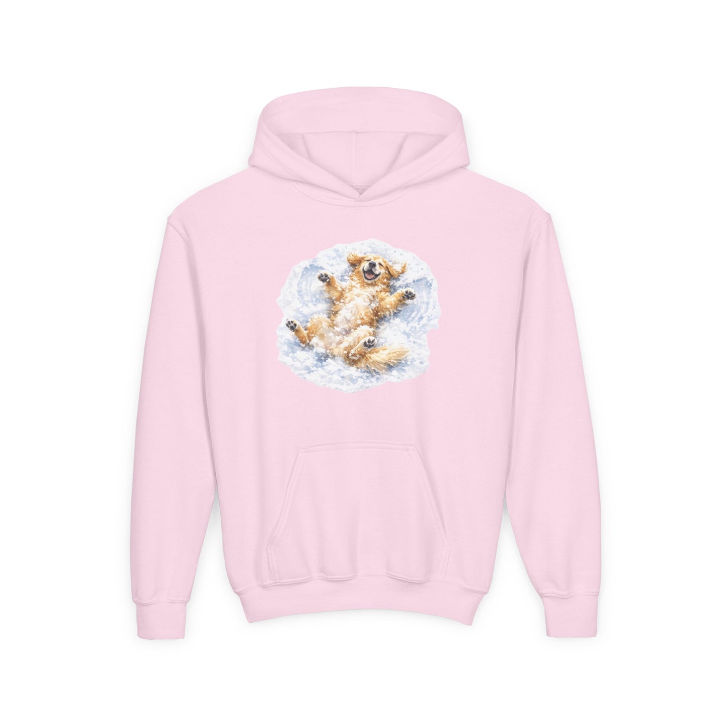Youth Hoodie | Golden Retriever Snow Angel