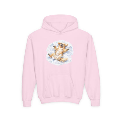 Youth Hoodie | Golden Retriever Snow Angel