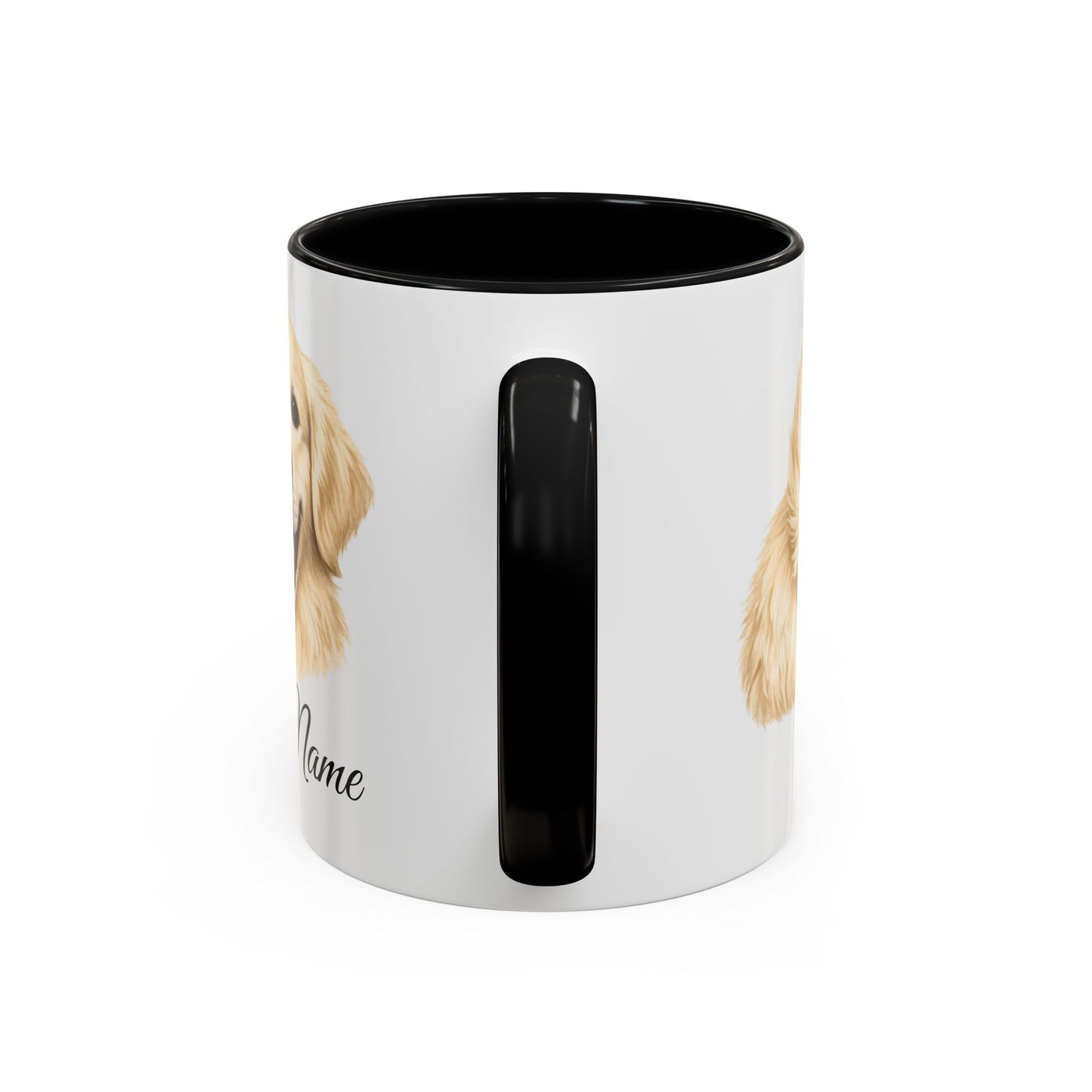 Personalized English Cream Golden Retriever Coffee Mug with Custom Dog Name (11oz & 15oz)