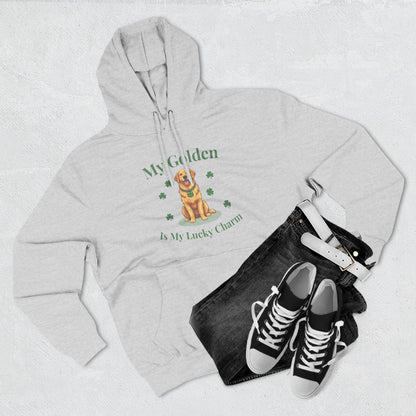 Hoodie — “My Golden Is My Lucky Charm” St. Patrick’s Day Golden Retriever Sweatshirt