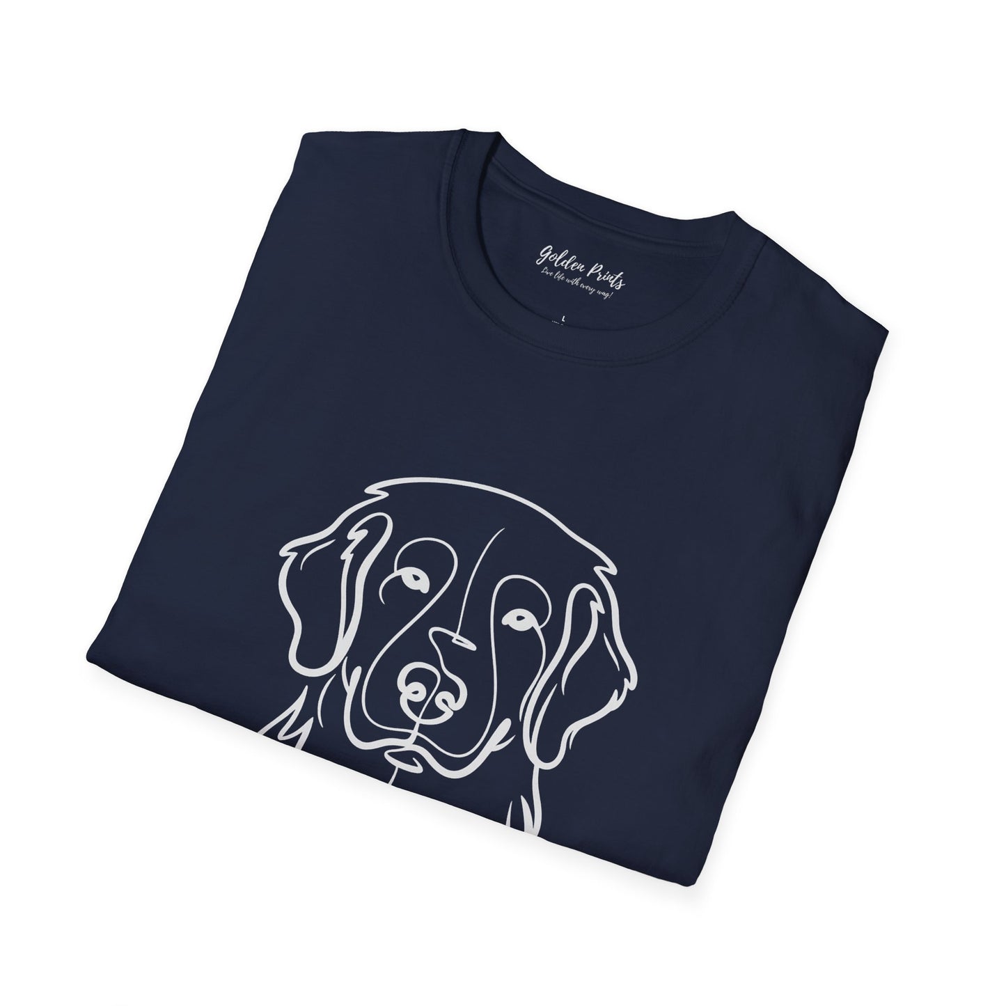 Golden Retriever Portrait Tee | Minimal Dog Art T-Shirt
