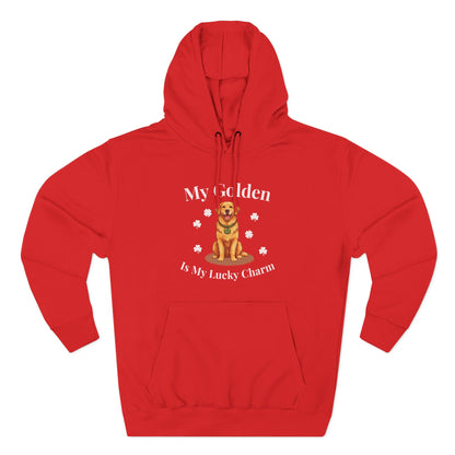 Hoodie — “My Golden Is My Lucky Charm” St. Patrick’s Day Golden Retriever Sweatshirt