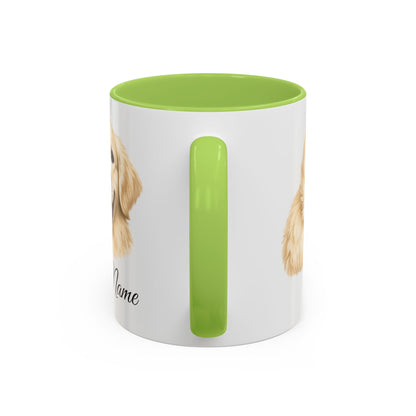 Personalized English Cream Golden Retriever Coffee Mug with Custom Dog Name (11oz & 15oz)