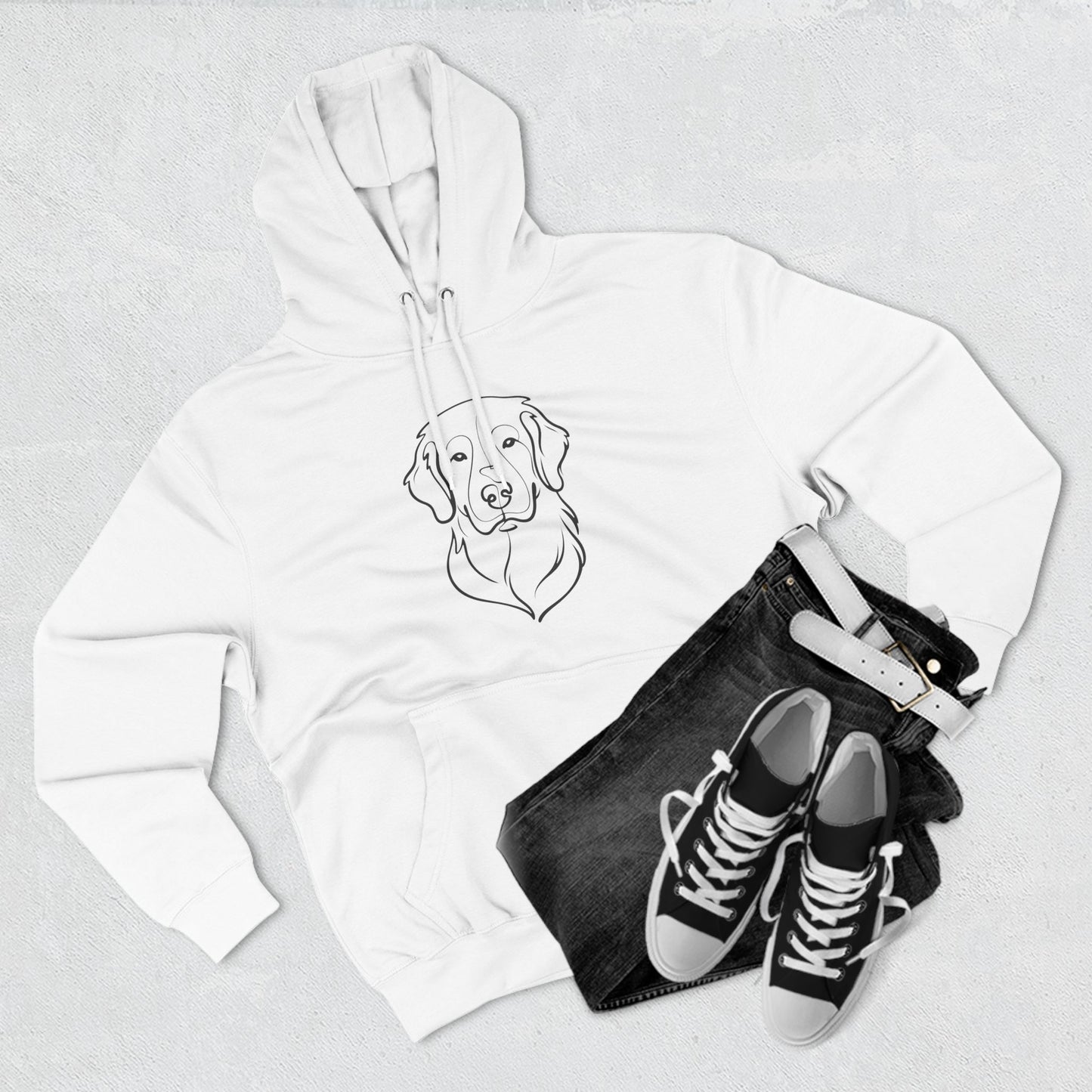 Line Art Three-Panel | Hoodie