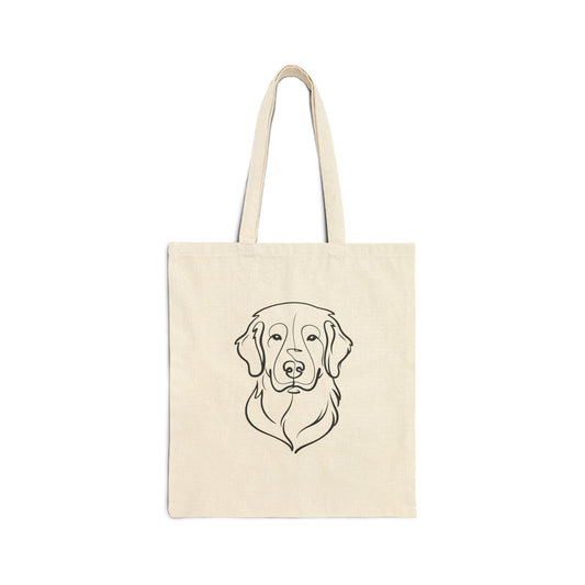 Golden Retriever Tote Bag | Minimal Canvas Dog Tote