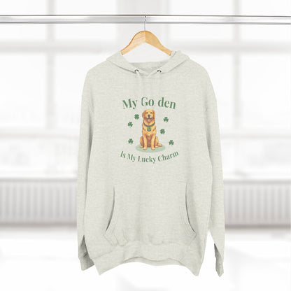 Hoodie — “My Golden Is My Lucky Charm” St. Patrick’s Day Golden Retriever Sweatshirt