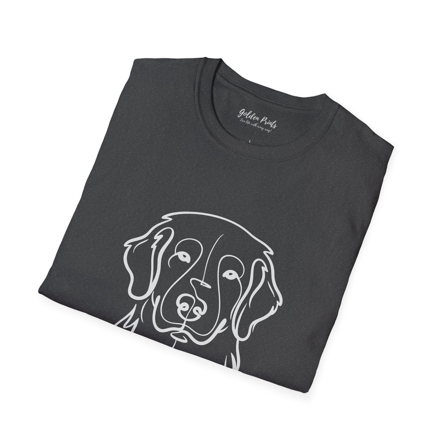 Golden Retriever Portrait Tee | Minimal Dog Art T-Shirt