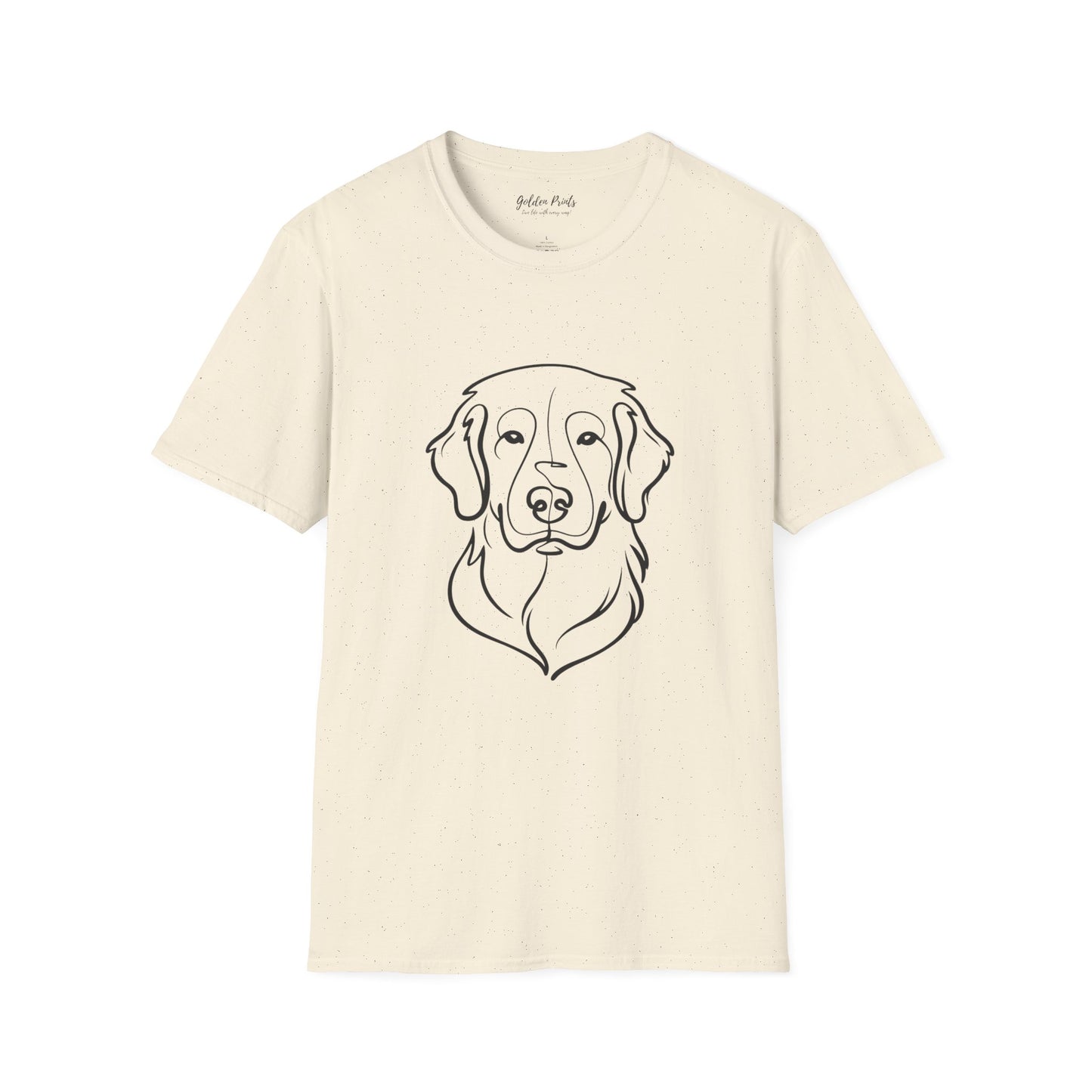 Golden Retriever Portrait Tee | Minimal Dog Art T-Shirt