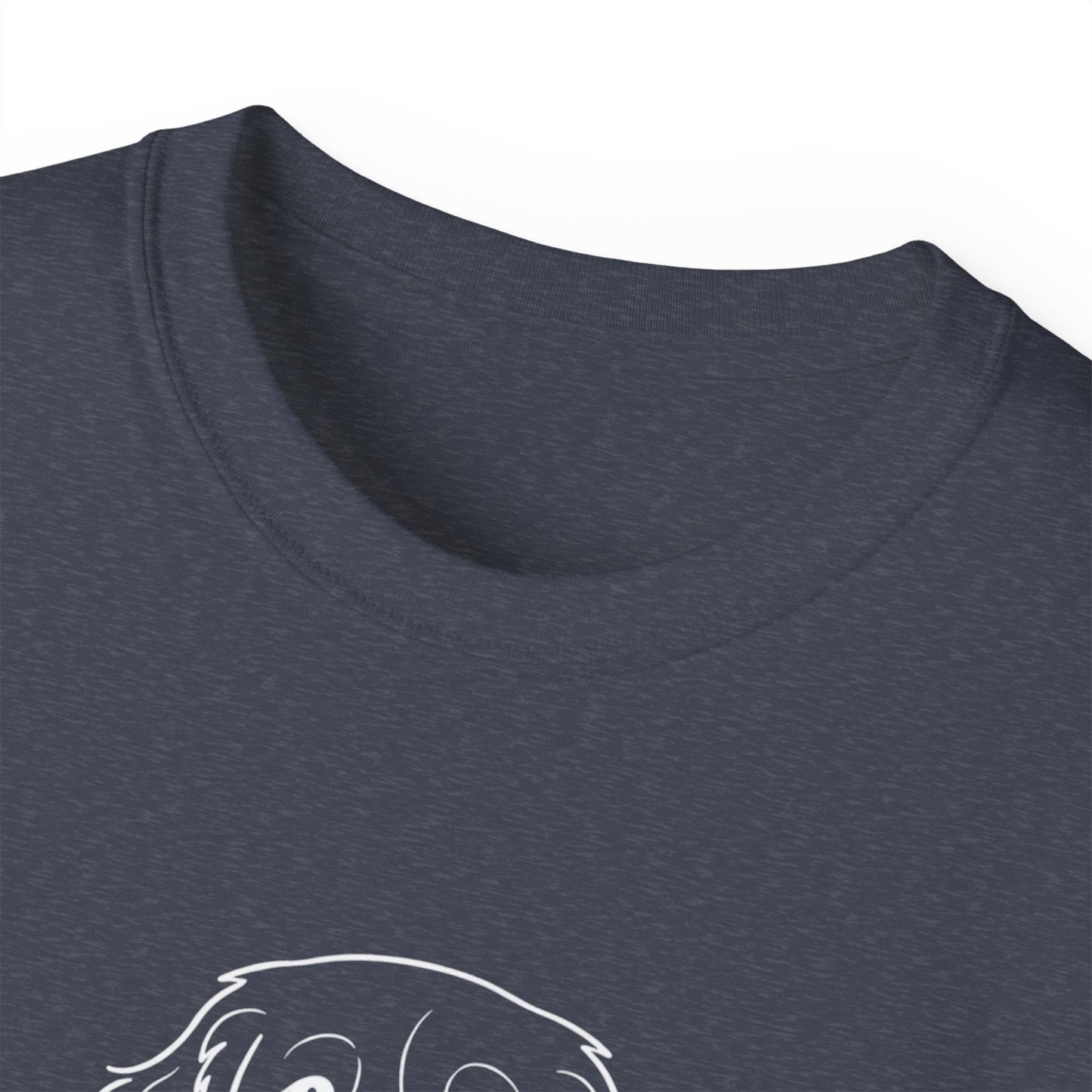 Dog Begging for Burger T-Shirt | Golden Retriever POV Line Art Tee