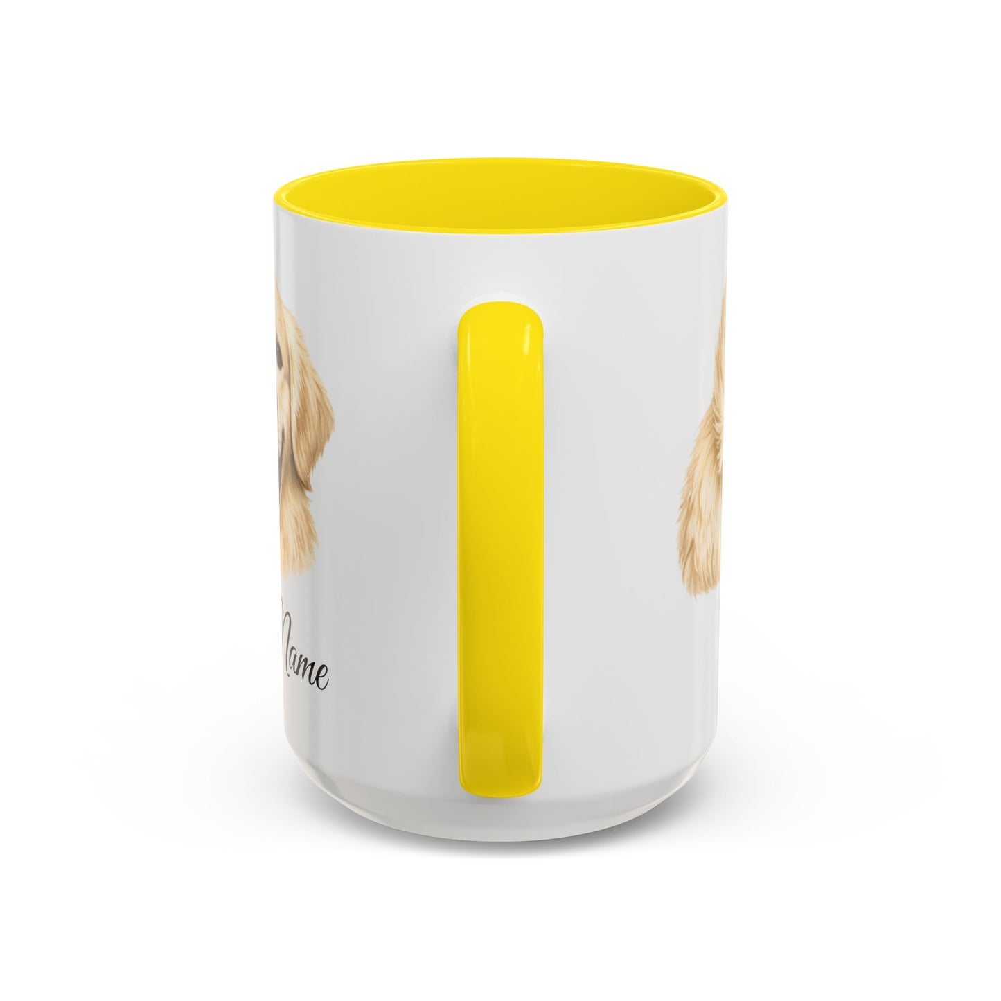 Personalized English Cream Golden Retriever Coffee Mug with Custom Dog Name (11oz & 15oz)