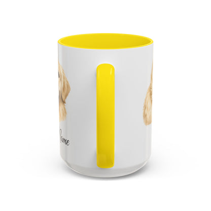 Personalized English Cream Golden Retriever Coffee Mug with Custom Dog Name (11oz & 15oz)