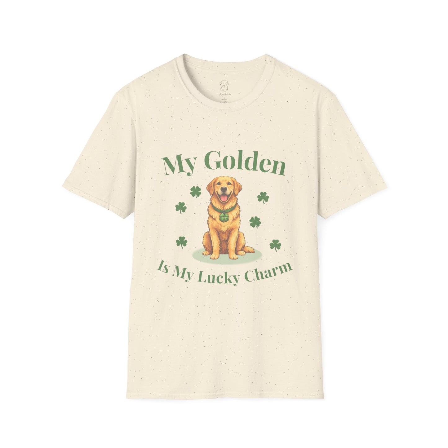 Golden Retriever Tee Shirt - I Love My Golden Retriever, St. Patrick's Day Lucky Charm