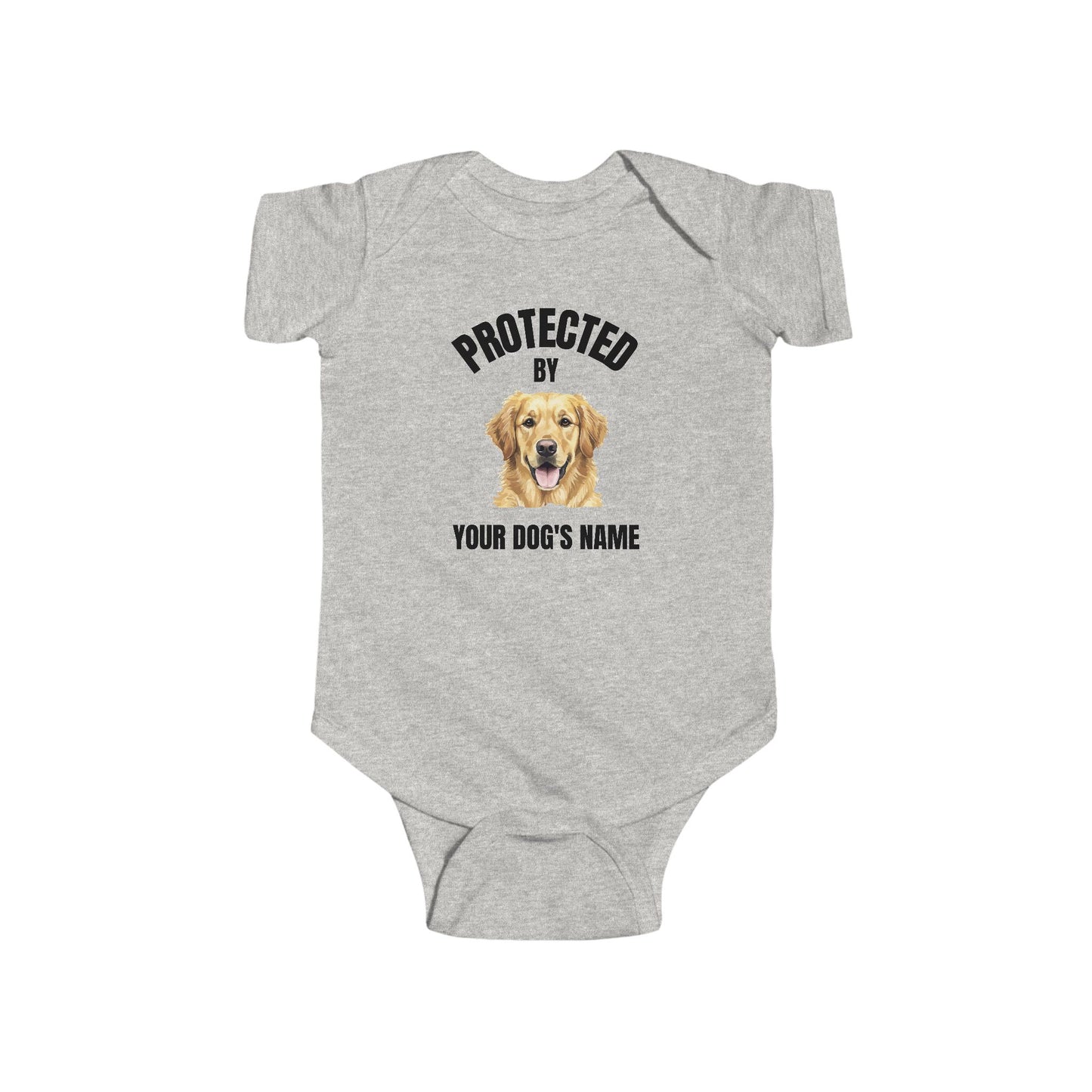 Protected by [Dog's Name] | Baby Onesie