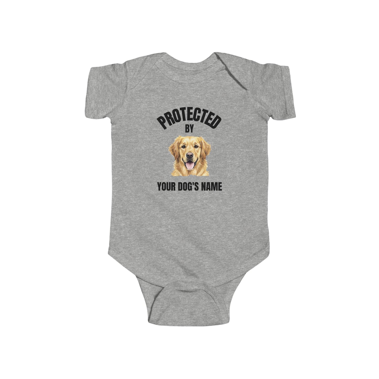 Protected by [Dog's Name] | Baby Onesie