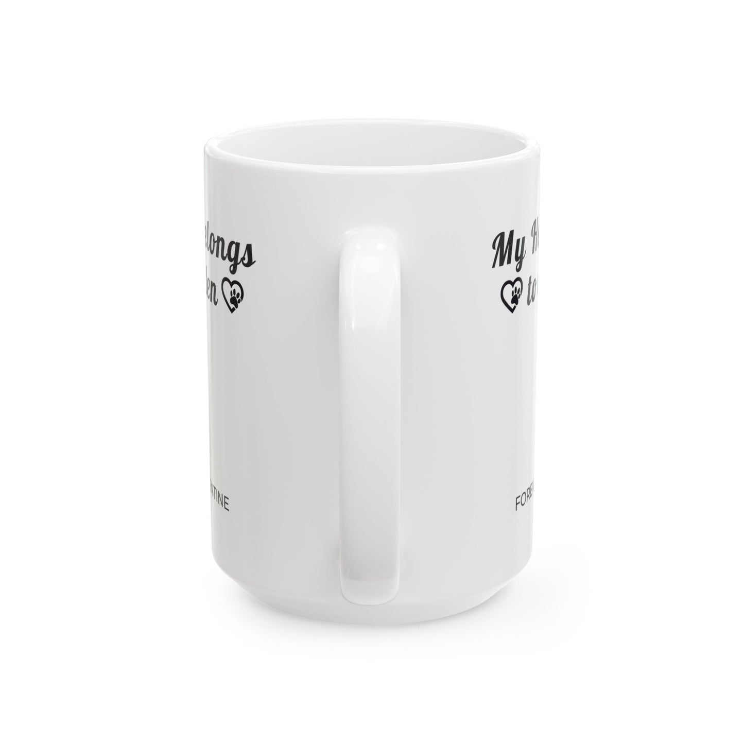 My Heart Belongs to a Golden | Golden Retriever Valentine’s Day Mug | Ceramic Coffee Cup (11oz, 15oz)