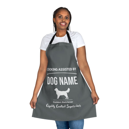 Personalized Golden Retriever Apron – Charcoal | Unique Gifts for Dog Lovers