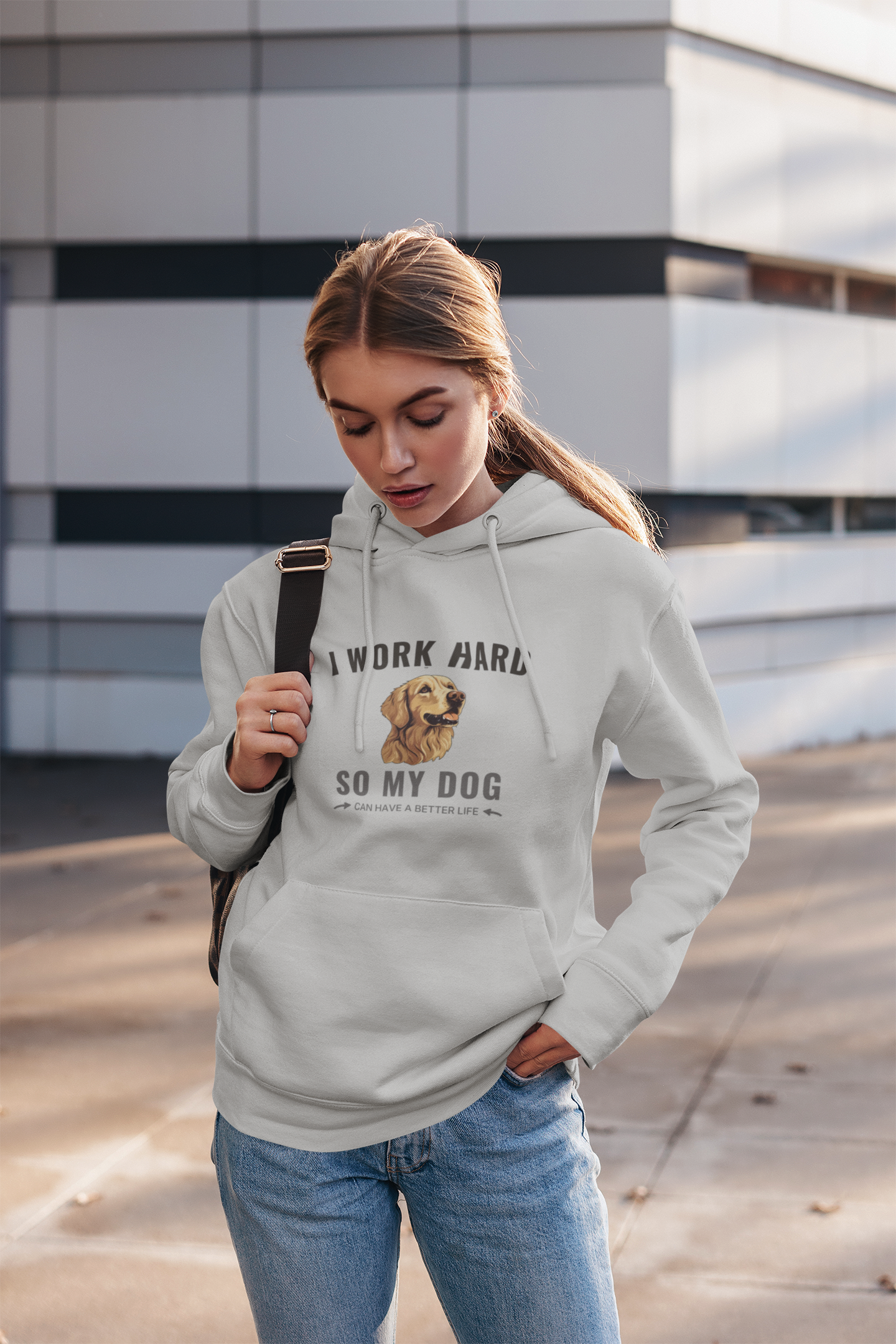 Hoodie – I Work Hard So My Dog Can Have a Better Life | Golden Retriever Gift