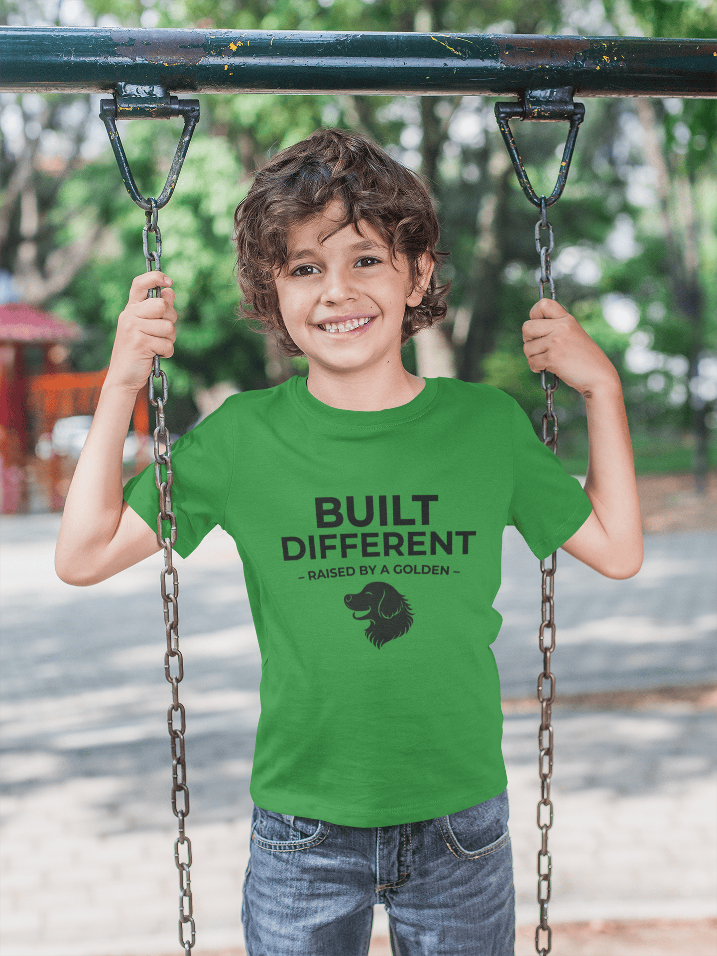 Built Different. Raised by a Golden | Youth Sweatshirt