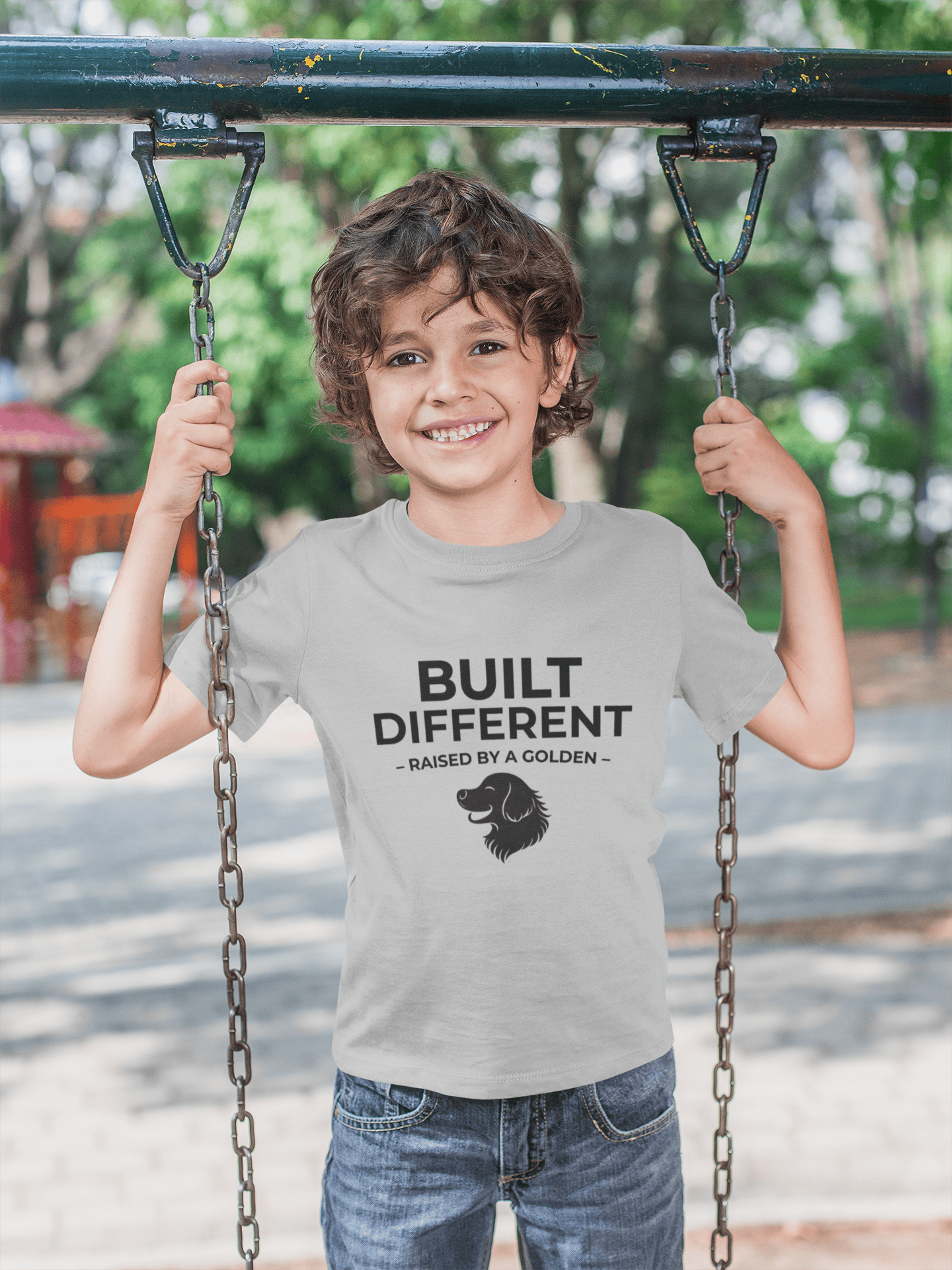 Built Different. Raised by a Golden | Youth Sweatshirt