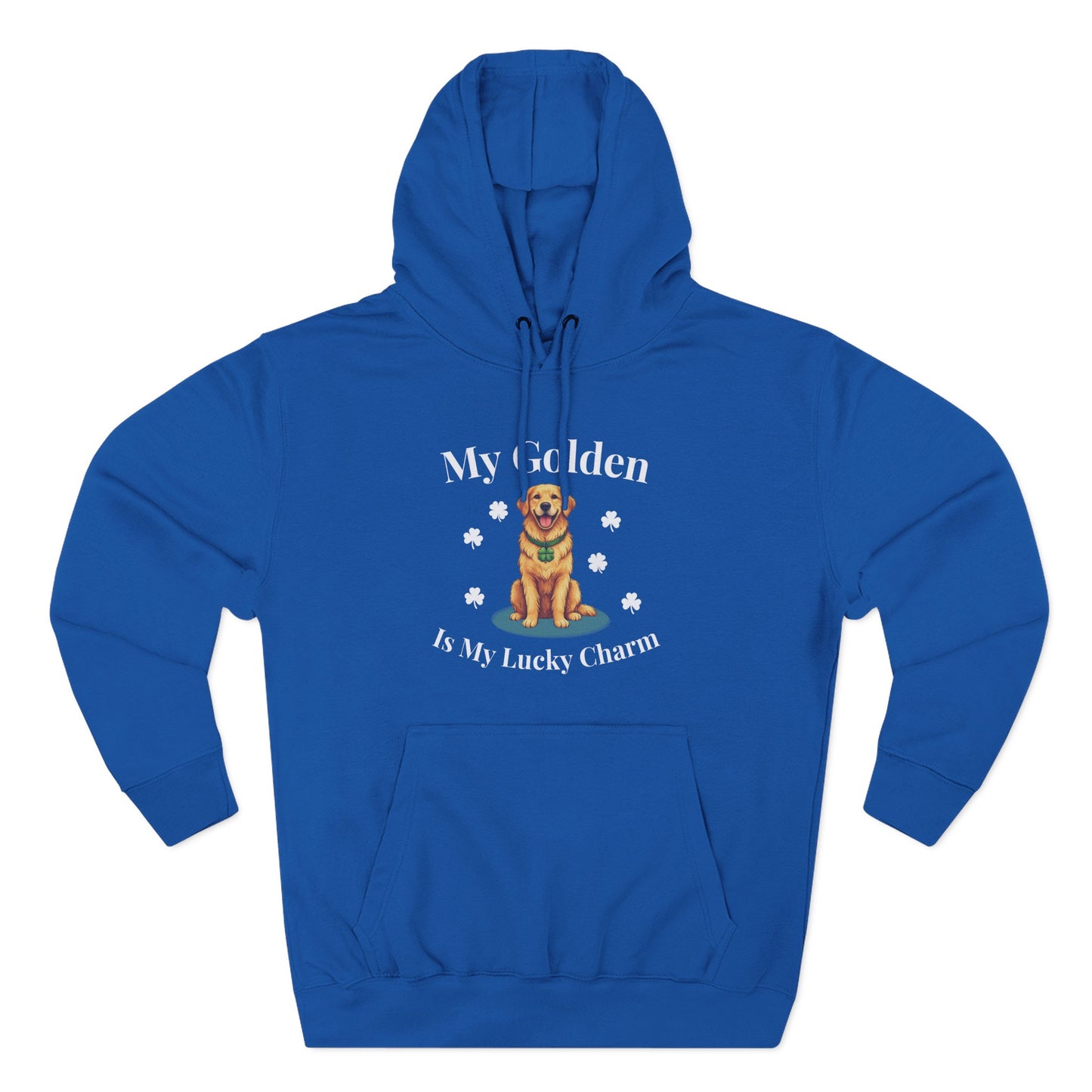 Hoodie — “My Golden Is My Lucky Charm” St. Patrick’s Day Golden Retriever Sweatshirt