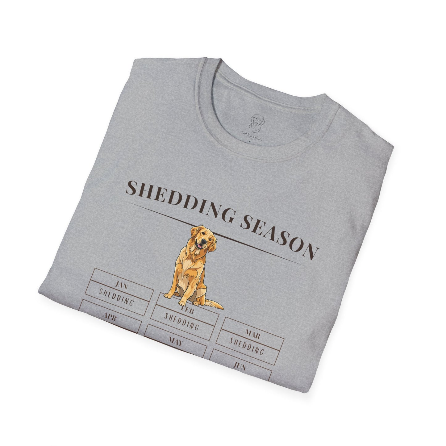 Golden Retriever Shedding Season Calendar Shirt | Funny Dog Hair T-Shirt for Pet Parents