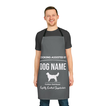 Personalized Golden Retriever Apron – Charcoal | Unique Gifts for Dog Lovers