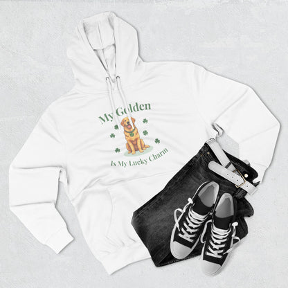 Hoodie — “My Golden Is My Lucky Charm” St. Patrick’s Day Golden Retriever Sweatshirt