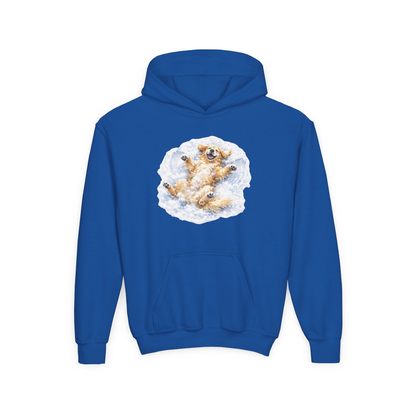 Youth Hoodie | Golden Retriever Snow Angel