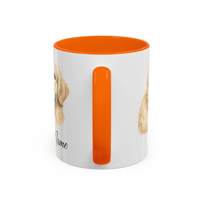 Personalized English Cream Golden Retriever Coffee Mug with Custom Dog Name (11oz & 15oz)