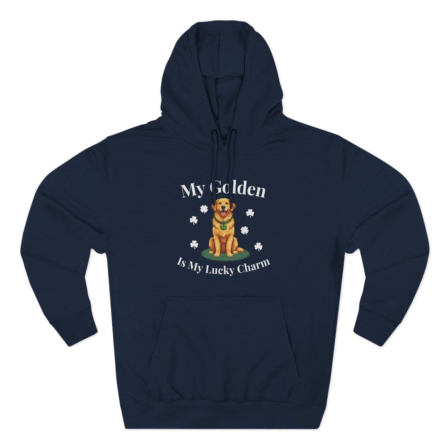 Hoodie — “My Golden Is My Lucky Charm” St. Patrick’s Day Golden Retriever Sweatshirt