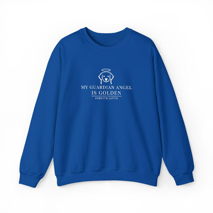 My Guardian Angel Is Golden Crewneck Sweatshirt | Memorial Dog Lover Pullover