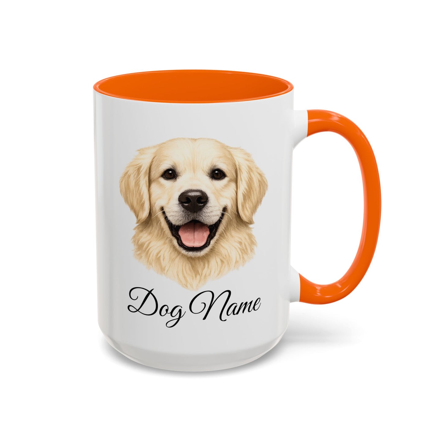 Personalized English Cream Golden Retriever Coffee Mug with Custom Dog Name (11oz & 15oz)
