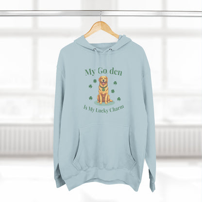 Hoodie — “My Golden Is My Lucky Charm” St. Patrick’s Day Golden Retriever Sweatshirt