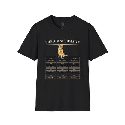 Golden Retriever Shedding Season Calendar Shirt | Funny Dog Hair T-Shirt for Pet Parents