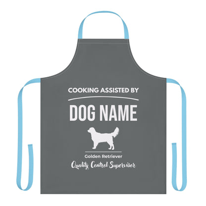 Personalized Golden Retriever Apron – Charcoal | Unique Gifts for Dog Lovers