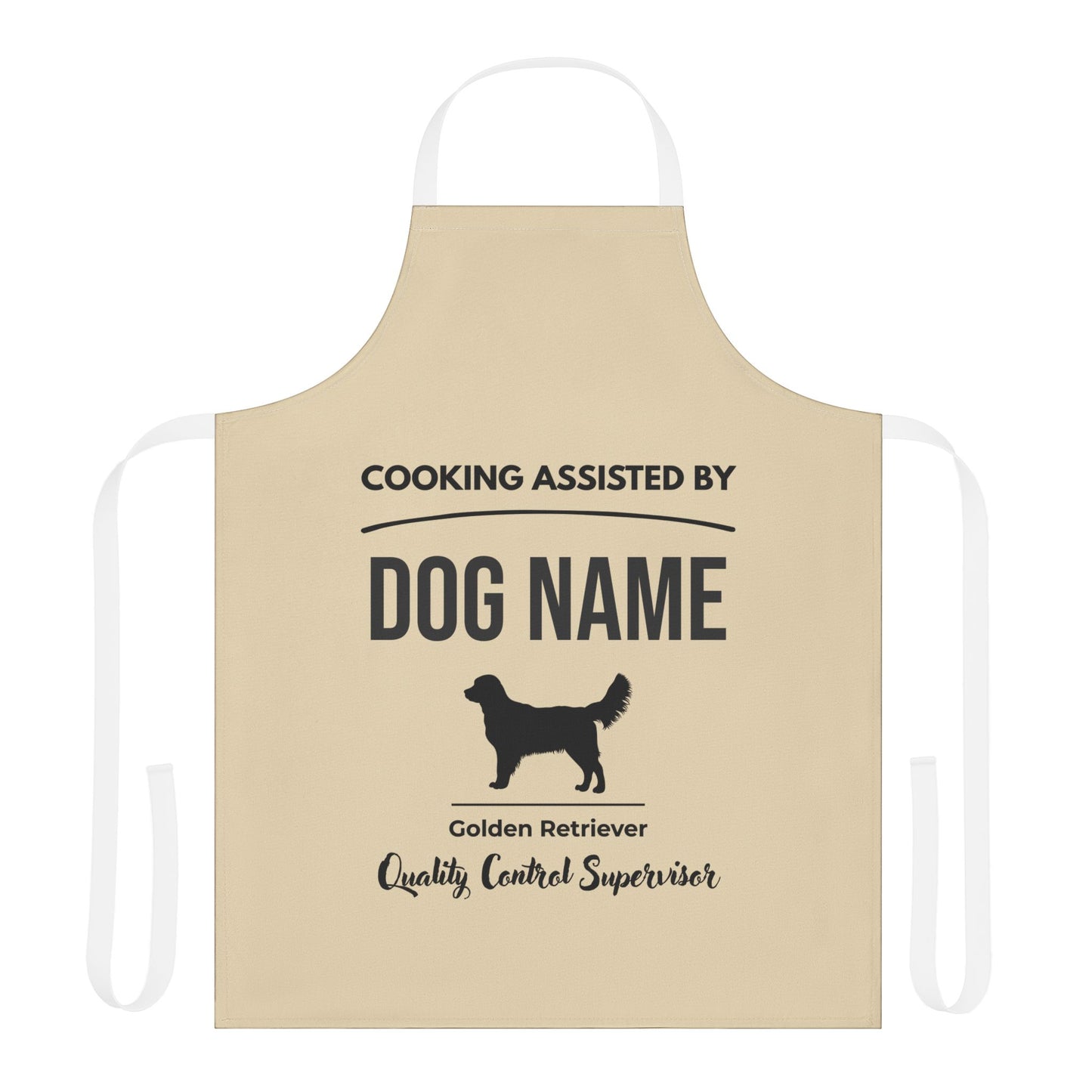 Personalized Golden | Apron Natural