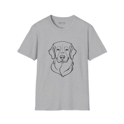 Golden Retriever Portrait Tee | Minimal Dog Art T-Shirt
