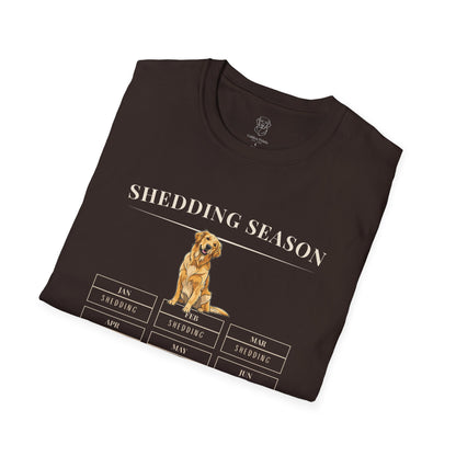 Golden Retriever Shedding Season Calendar Shirt | Funny Dog Hair T-Shirt for Pet Parents