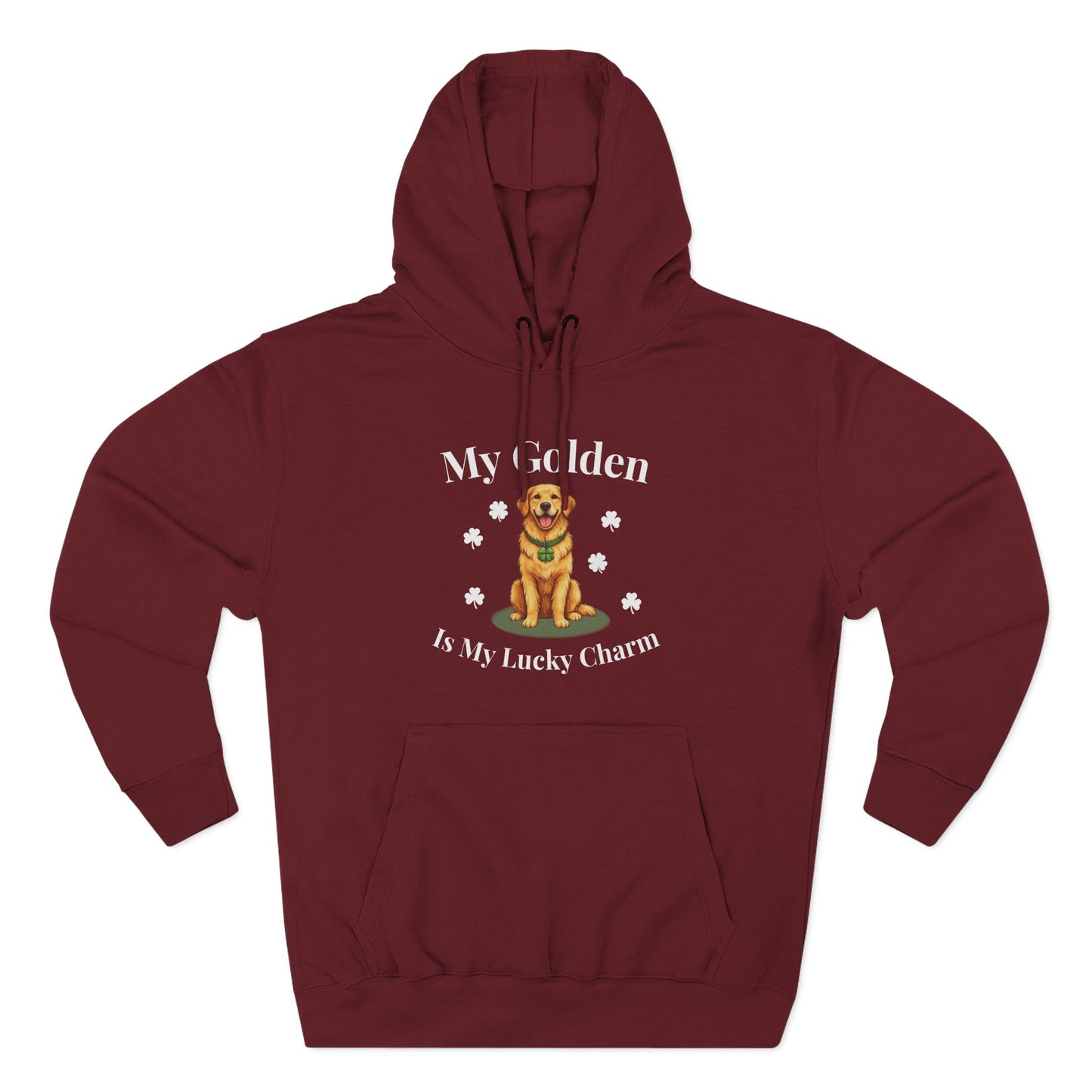 Hoodie — “My Golden Is My Lucky Charm” St. Patrick’s Day Golden Retriever Sweatshirt