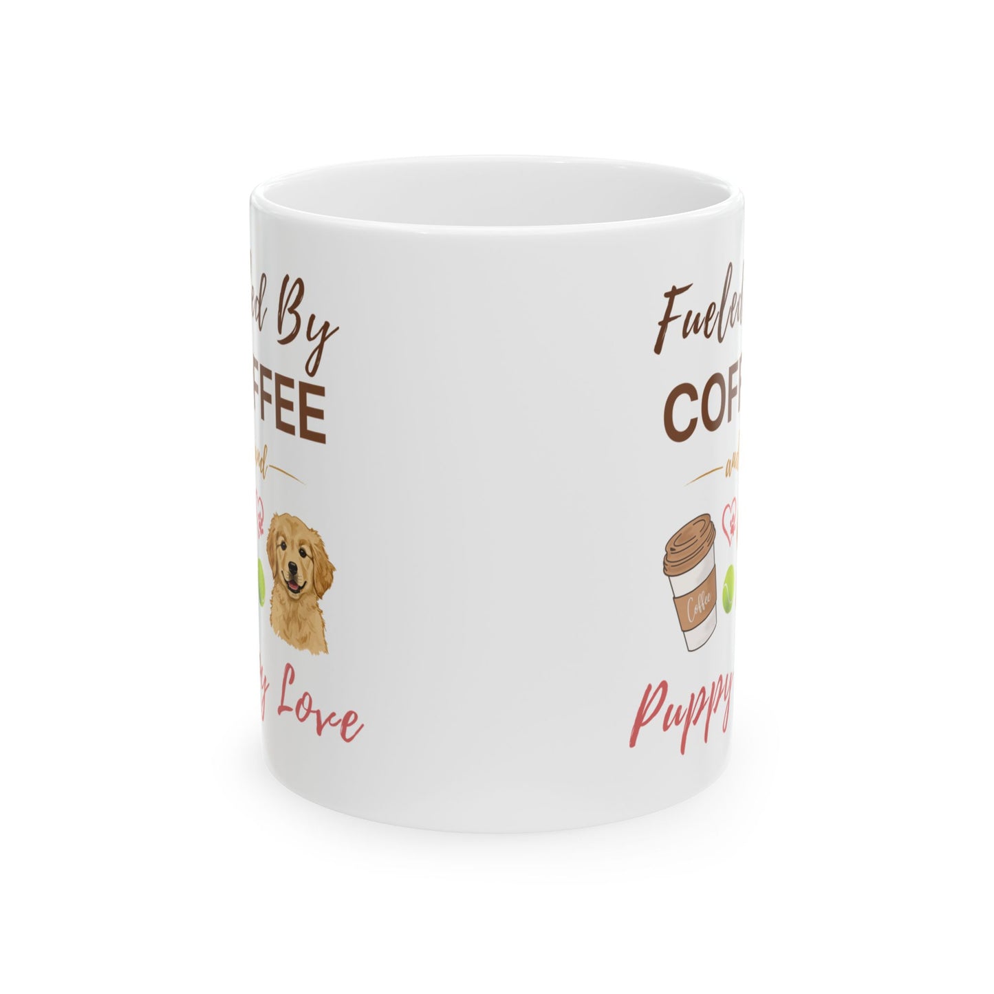 Coffee Mug – Fueled by Coffee & Puppy Love | Golden Retriever Gift