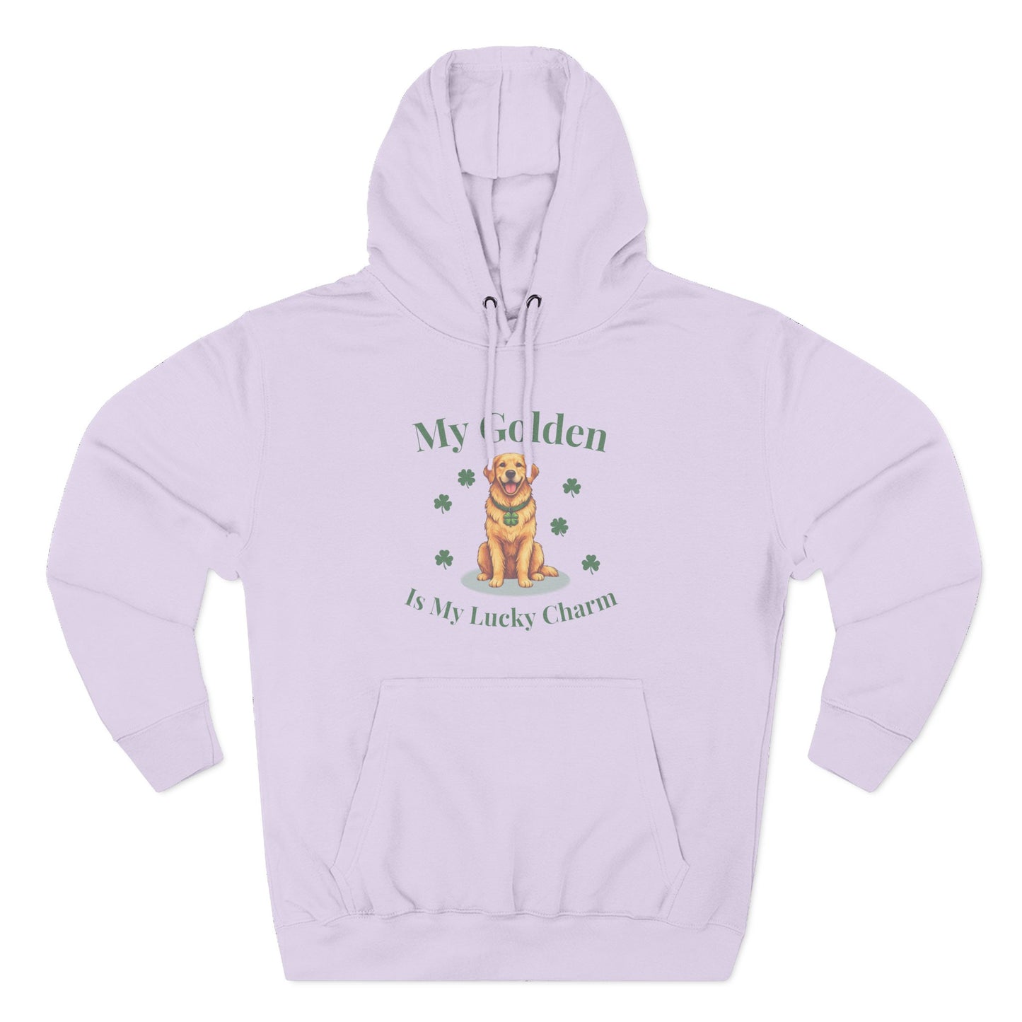 Hoodie — “My Golden Is My Lucky Charm” St. Patrick’s Day Golden Retriever Sweatshirt