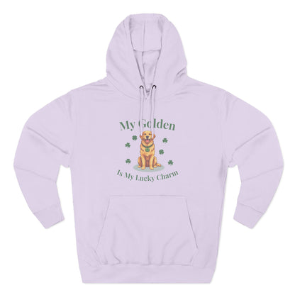Hoodie — “My Golden Is My Lucky Charm” St. Patrick’s Day Golden Retriever Sweatshirt