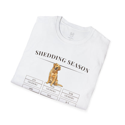 Golden Retriever Shedding Season Calendar Shirt | Funny Dog Hair T-Shirt for Pet Parents