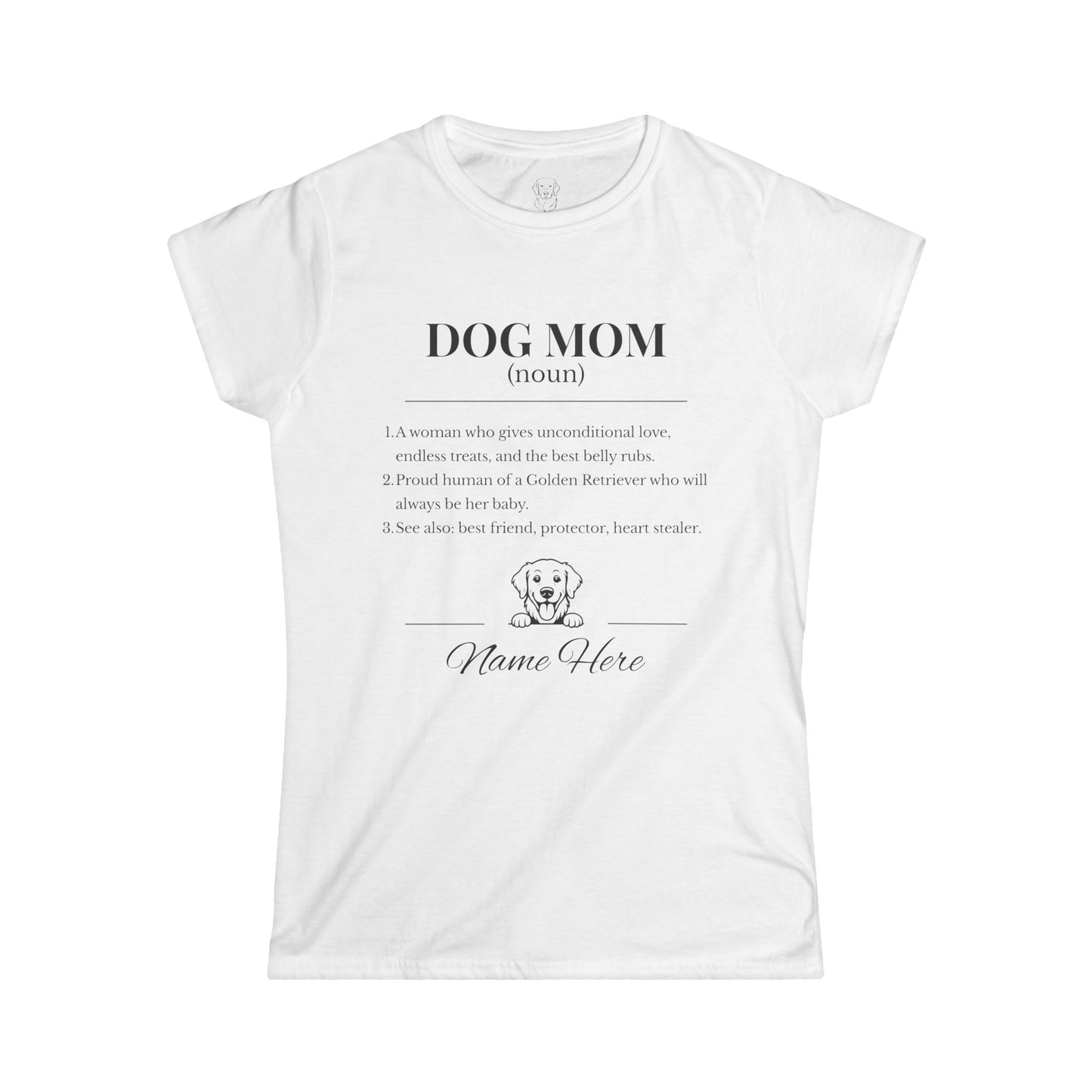 Golden Retriever T-Shirt | Personalized Dog Mom Definition Tee