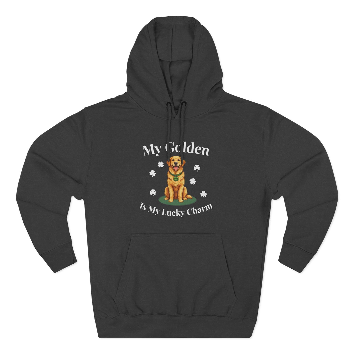 Hoodie — “My Golden Is My Lucky Charm” St. Patrick’s Day Golden Retriever Sweatshirt