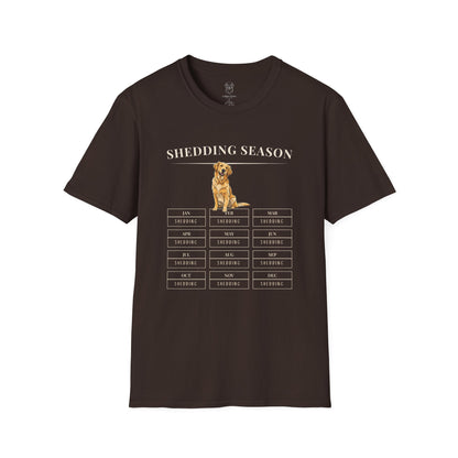 Golden Retriever Shedding Season Calendar Shirt | Funny Dog Hair T-Shirt for Pet Parents