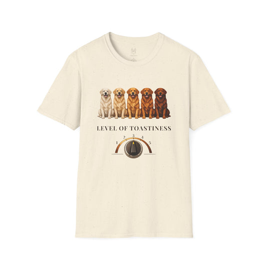Golden Retriever Level of Toastiness Shirt | Funny Dog Color Chart Tee for Pet Parents