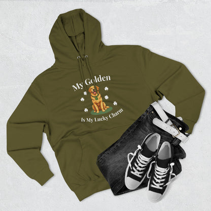 Hoodie — “My Golden Is My Lucky Charm” St. Patrick’s Day Golden Retriever Sweatshirt