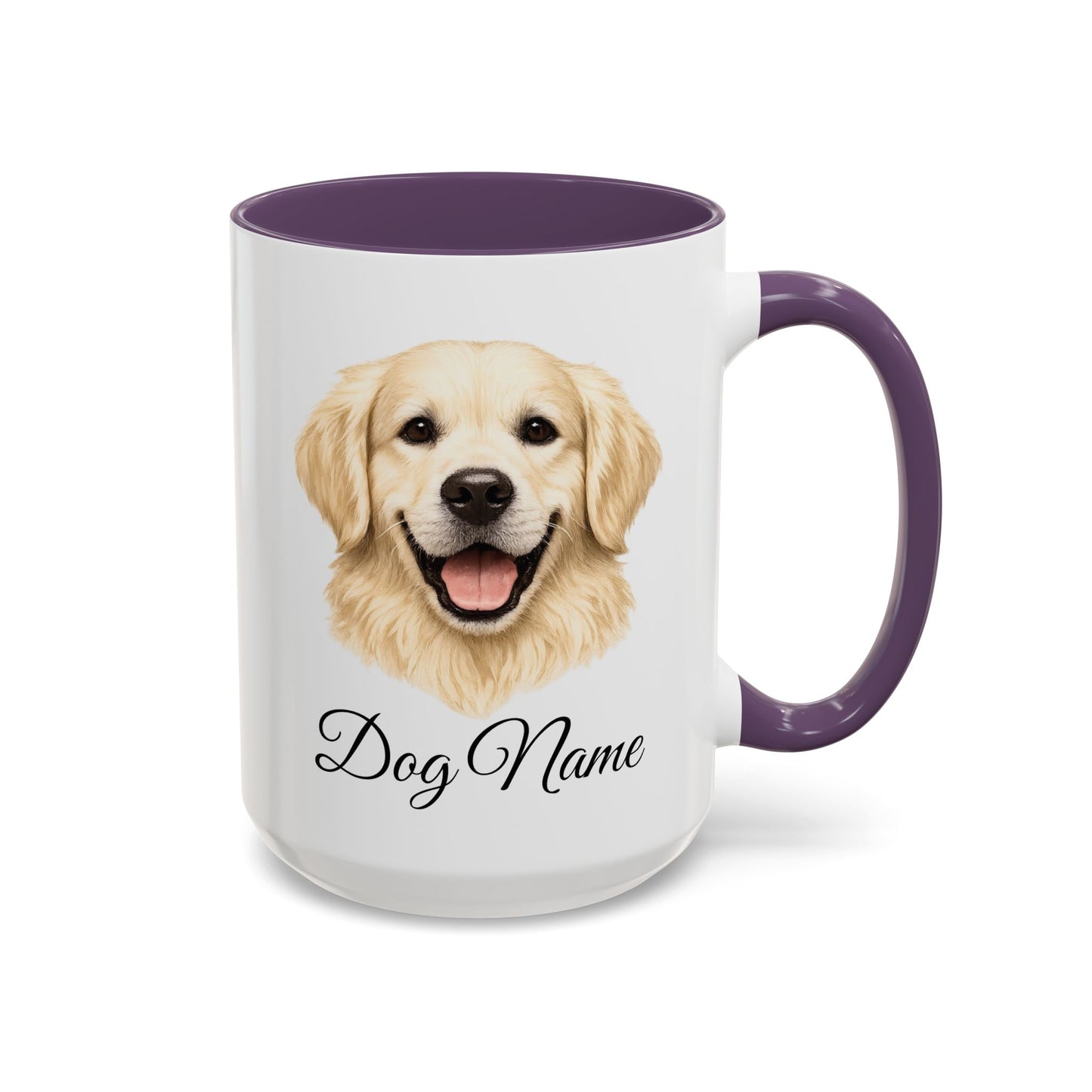 Personalized English Cream Golden Retriever Coffee Mug with Custom Dog Name (11oz & 15oz)